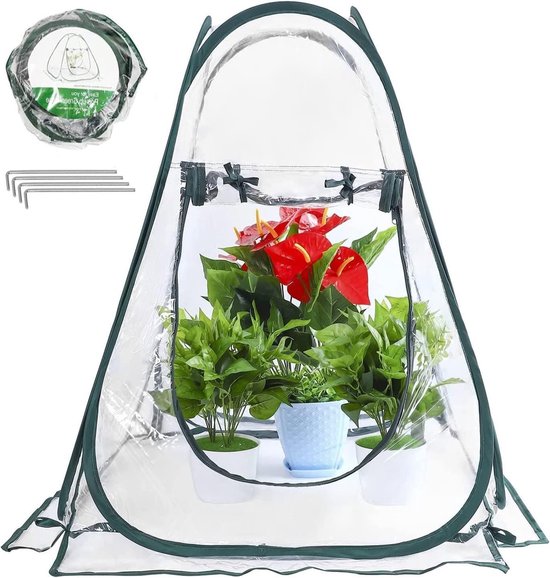Pop-up-gewächshaus Für Gartenpflanzen – Frostschutz – 1-teilig – Pvc – 70 X 70 X 80 Cm