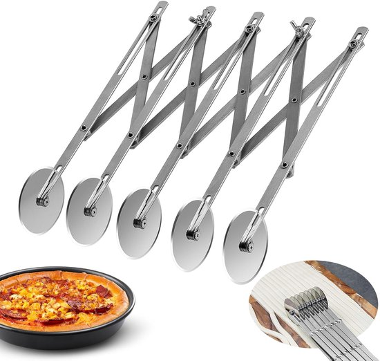 Pizzaschneider Verstellbarer Pizzaschneider Mehrere Räder Teigschneider Aus Edelstahl Multifunktionaler Pizzaschneider Zum Backen In Der Küche 5 5