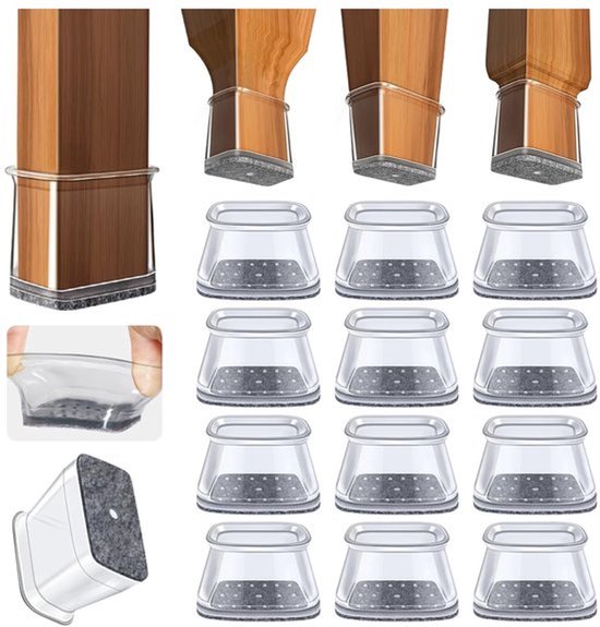 Stuhlbeinschoner Bodenschutz 32er Set Silikon Mit Filz Größe L