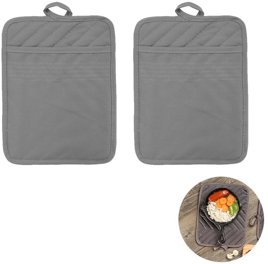 Topflappen-set – Hitzebeständig – 2-teilig – Baumwolle