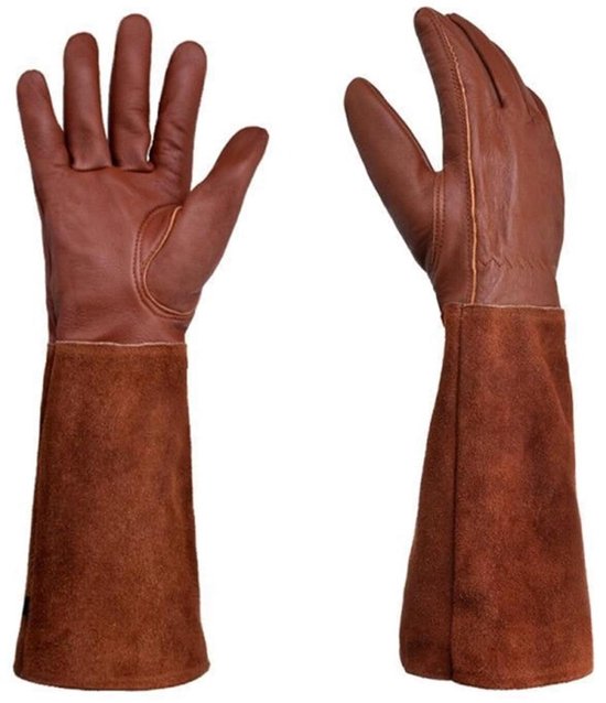 Durchstichfeste Gartenhandschuhe – Arbeitshandschuhe Für Die Gartenarbeit – Schutz Beim Schneiden – Verdickte Handfläche – Größe L – Kaffeebraun