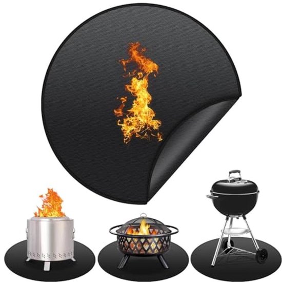 Runde, Hitzebeständige Matte (50 Cm Durchmesser) – Hitzebeständige Grillmatte Für Tischkamine Und Feuerstellen – Ein Unverzichtbarer Artikel