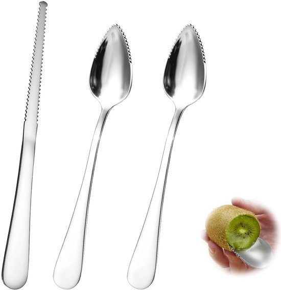 Grapefruitlöffel- Und Grapefruitmesser-set – 3-teilig – Edelstahl