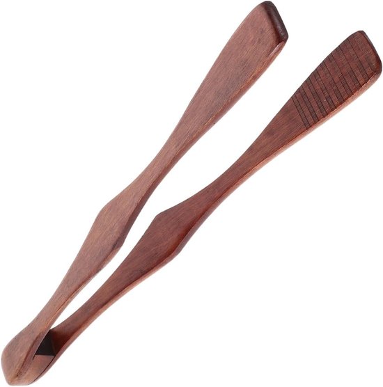 Küchenzange Aus Holz – Servierzange Mit Clip – Sicher Zum Grillen – Hitzebeständiges Holz – 265 Cm Länge – Kaffee
