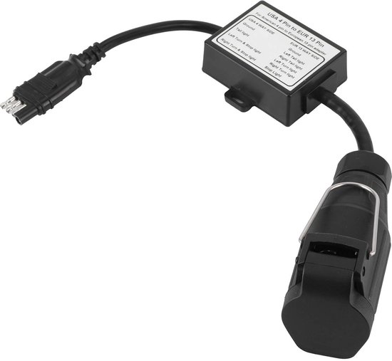 Dailygoody – Anhängerbeleuchtungsadapter – Steckeradapter – Einfache Installation – Tragbarer Stecker – 4-polig Auf 13-polig – Geeignet Für Fahrzeuge