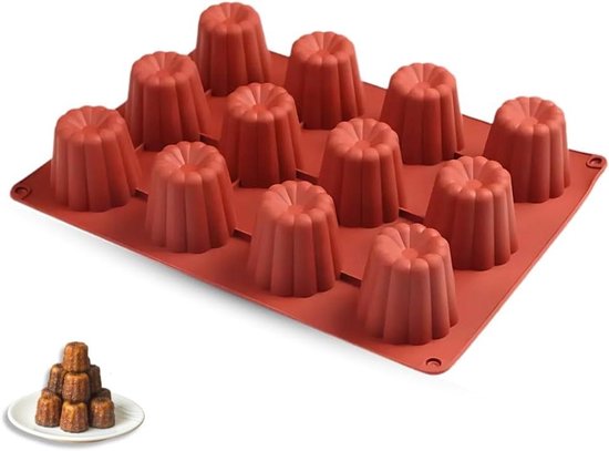 Silikon-backform – Große Wellen – Backen Sie Ihre Eigenen Leckereien – 12 Mulden – 29 X 21,5 Cm – Transparent