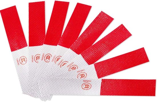 Reflektierendes Klebeband In Rot Und Weiß – Selbstklebend, Für Lkw Und Anhänger (100 Blatt)