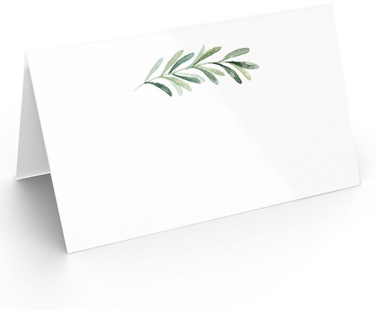 Bedruckte Tischkarten Für Alle Arten Von Anlässen Und Veranstaltungen, Set Mit 50 Stück (elegantes Blattmotiv)