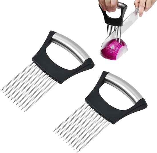 Set Mit 2 Manuellen Zwiebelschneidern Gemüseschneider Tomatenschneider Gurkenschneider Zitronenschneider Küchenhelfer Aus Edelstahl 2024 2024