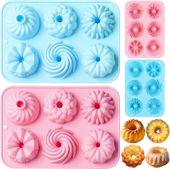 2 Mini-silikonformen Für Turbane, Donuts Und Muffins