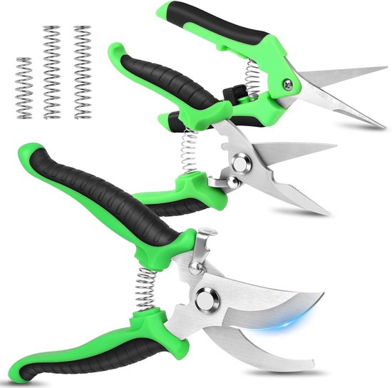 3-teiliges Set Gartenscheren Aus Edelstahl Mit Ergonomischen Griffen Für Pflanzen, Hecken Und Blumen