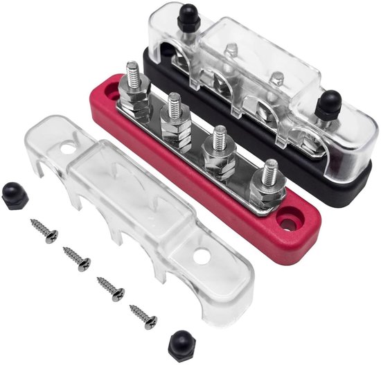 4-poliger Sammelschienensatz, 2-teilig, Verteilerblock, 150 A, Mit M6-anschluss, Ideal Für Bus- Und Bootsanwendungen