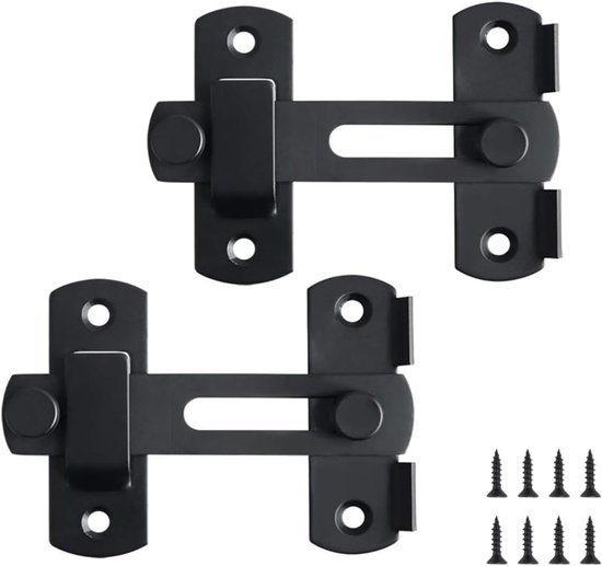 Edelstahl-klappriegel-türschloss-set (2 Stück) Inklusive Schrauben Zur Sicherung Von Türen, Fenstern Und Möbeln