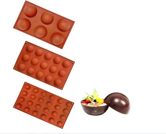Mini-silikonformen Cupcake-förmchen 6 15 24 Mulden 4-teiliges Set Halbrunde Silikon-cupcake-förmchen Für Schokolade Ideal Für Die Herstellung Von