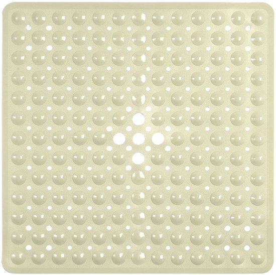 Rutschfeste Duschmatte Mit Saugnäpfen – 53 X 53 Cm – Pvc – Schimmelresistent Und Maschinenwaschbar – Transparent – Weiß