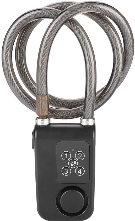 Byshayne – Fahrradschloss Mit 110-db-alarm – Faltschloss – Zahlenschloss – Wasserdicht – Diebstahlsicher – Strapazierfähiges Material – Fahrradalarm