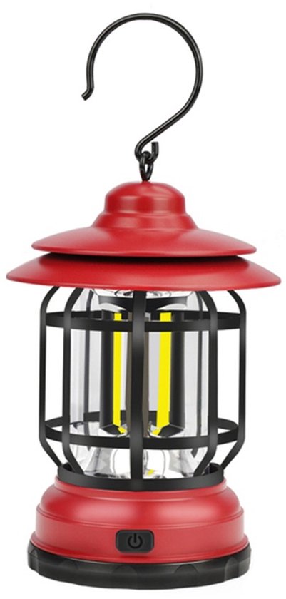 Campingzeltlampe Multifunktionale Vintage-hängelampe Tragbare Lampe Usb-aufladbare Lampe Kompakte Mini-vintage-laterne Unverzichtbare Ausrüstung Rot