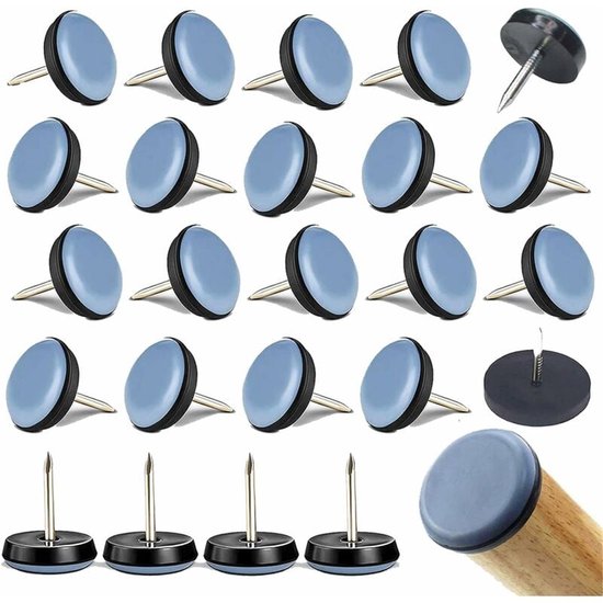 Teflon Möbelgleiter Stuhlgleiter Mit Nägeln Selbstklebende Bodenschoner Robuste Möbelgleiter Für Teppich Und Holzböden 20 Stück