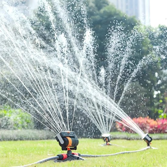 Automatischer Oszillierender Rasensprenger Gartensprenger Mit Oszillation Verstellbarer Sprühwinkel Rasensprenger Gartenbewässerungssprenger Für
