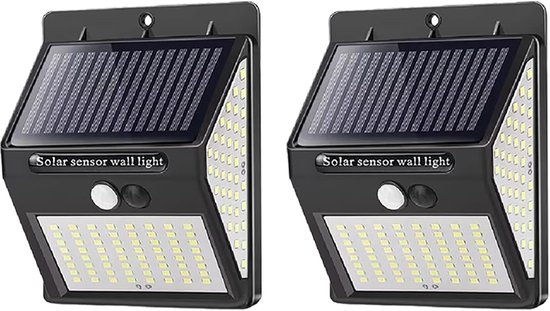 Solarbetriebene Außenbeleuchtung, 3 Einstellungen / 144 Leds, Kabellose Sicherheitsleuchten Mit Bewegungsmelder, Wasserdicht (ip65) / Breiter Abstrahlwinkel, Garten, Garage