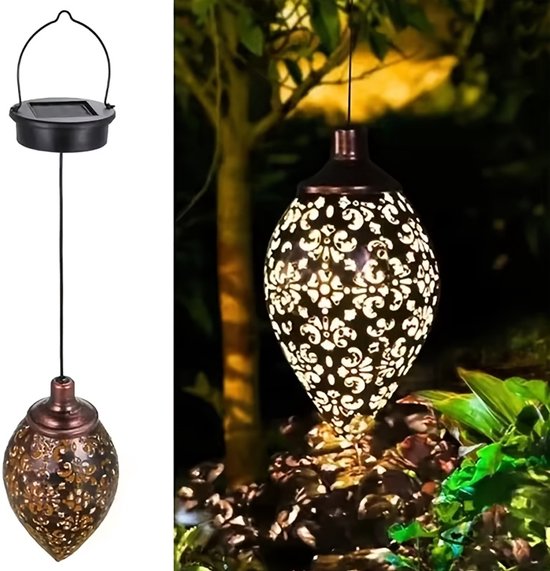 Solarbetriebene Pendelleuchte – 40 Cm – Warmweißes Licht