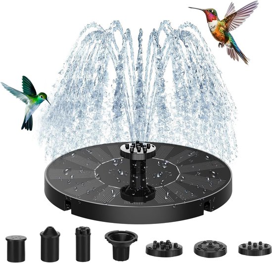 Solarbetriebener Springbrunnen Für Den Außenbereich, Mit 7 Verschiedenen Springbrunnenmotiven, Schwimmender Springbrunnenpumpe, Solarbetriebene Wasserpumpe Für Garten, Teich Und Aquarium