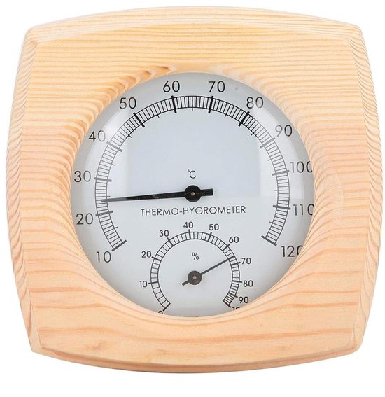 Digitales Sauna-thermometer Und Hygrometer – Feuchtigkeits- Und Temperaturmessgerät Aus Holz Für Sauna Und Badezimmer