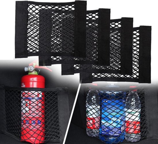 Auto-aufbewahrungsnetz 4-teiliges Universelles Kofferraumnetz Gepäcknetz Elastisches Kofferraumnetz Nylon-aufbewahrungsnetz 30 X 25 Cm Geeignet