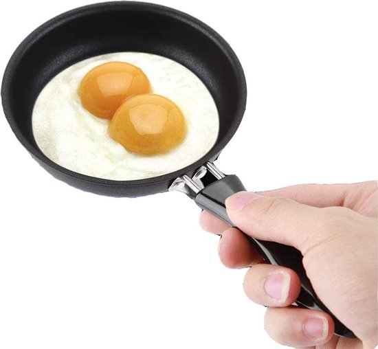 Mini-bratpfanne, 12 Cm, Eisen, Antihaftbeschichtung, Mit Griff, Perfekt Zum Braten Kleiner Runder Eier.