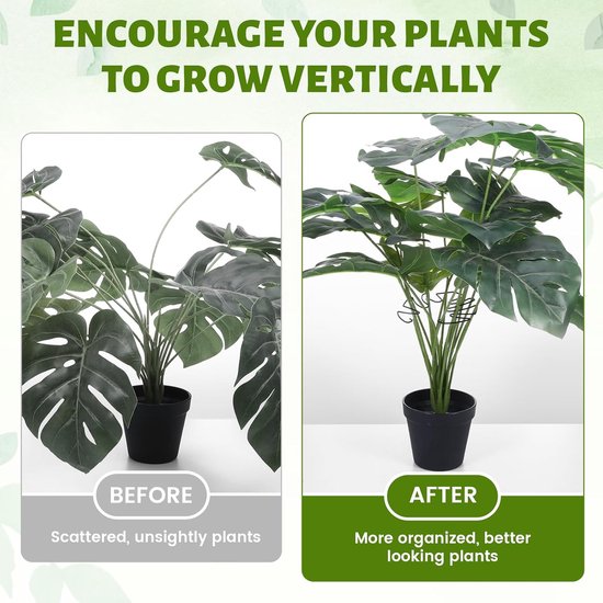 4er-pack Monstera-pflanzenständer Stützstangen Für Zimmerpflanzen Stütze Für Pflanzenstängel Monstera-pflanzenstabilisatoren Aus Metall Für Schwarz