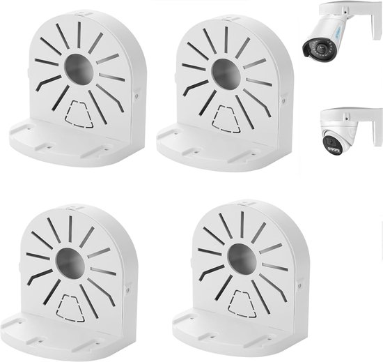 Innen Und Außenkamerahalterung Aus Abs-kunststoff L-förmige Wandhalterung Für Sicherheitsdome-ip-kameras Anschlussdose Und Kabelmanagement 4 Pcs