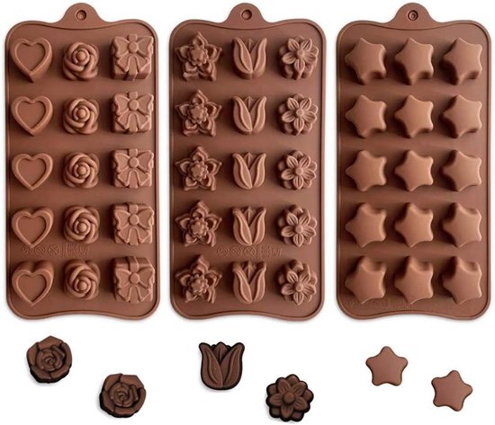 Silikon-schokoladenform-set Für Zu Hause – 3 Pralinenformen – Kinderfreundliche Backform – Pralinenkuchen-gelee – Backen Mit Silikonformen