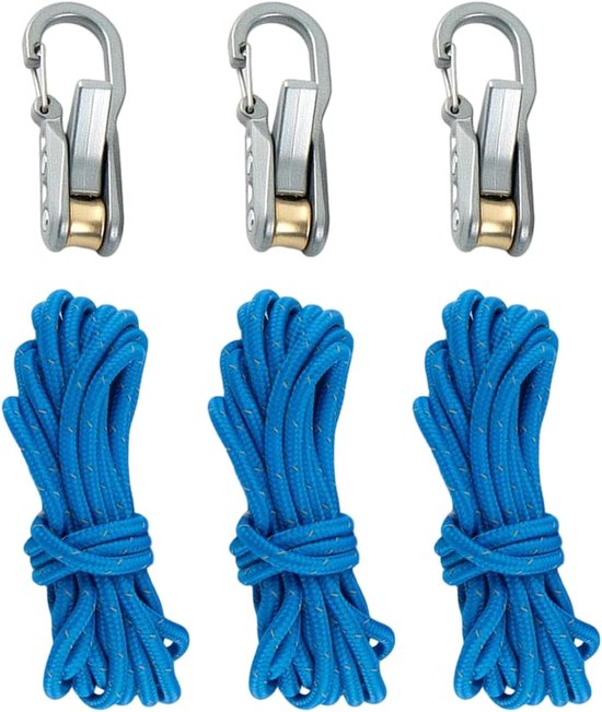 Seilspanner Mit Einziehbarer Schnur 3 4 Mm Starkes Seil Seilspannwerkzeug Für Camping Wandern Bootfahren Und Outdoor-aktivitäten 2 20 Stück Pro 6