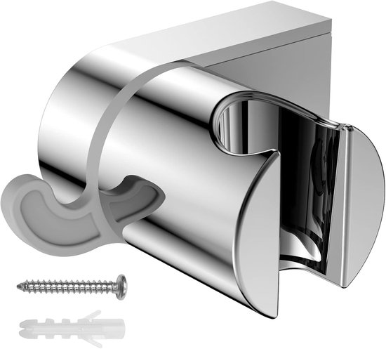 Duschkopfhalterung – Wandduschkopfhalterung – Verstellbare Dusche – 360° Drehbar – 10 X 6,5 Cm – Chrom