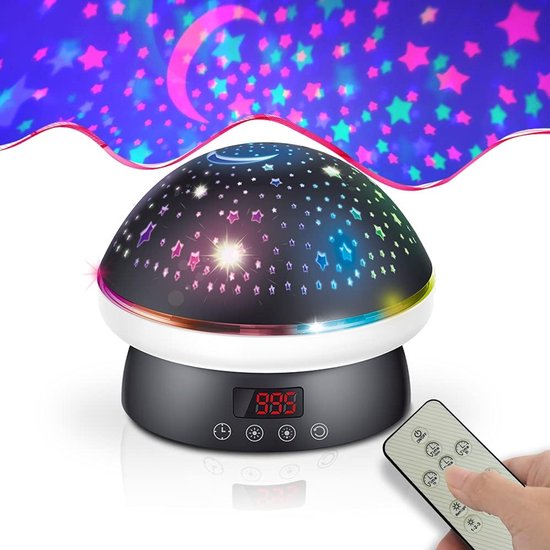 Sternenprojektor Mit Fernbedienung Galaxien-lichtprojektor Mit Timer Fürs Schlafzimmer Himmelsprojektor Geburtstagsgeschenk Für 10-jährige Für Schwarz