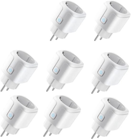 Set Aus 8 Intelligenten Wi-fi-steckdosen Steuerbar Über Eine App Drahtlos Verbunden Maximale Leistung 2000 Watt Maximaler Strom 16 Ampere Mit