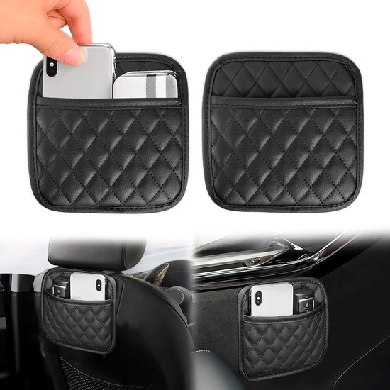 Auto-videotasche, Auto-organizer, Auto-aufbewahrung, Stauraum Im Auto Für Handys, Schlüssel, Brille, Aufbewahrung Für Autositze, 2-teilig