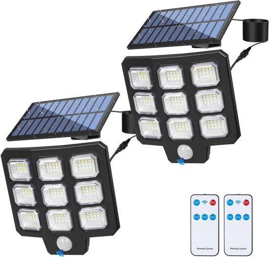 Solarbetriebene Außenleuchte Mit Bewegungsmelder 108 Leds 3 Einstellungen Solarbetriebener Außenfluter Ip65-scheinwerfer Geeignet Für Terrassen