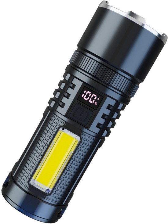 Neues Produkt: Taschenlampe Mit Extrem Hoher Reichweite, Leistungsstarkem Außenlicht, Wiederaufladbarem Led-zoom, Digitalanzeige Und Weißem Laserlicht