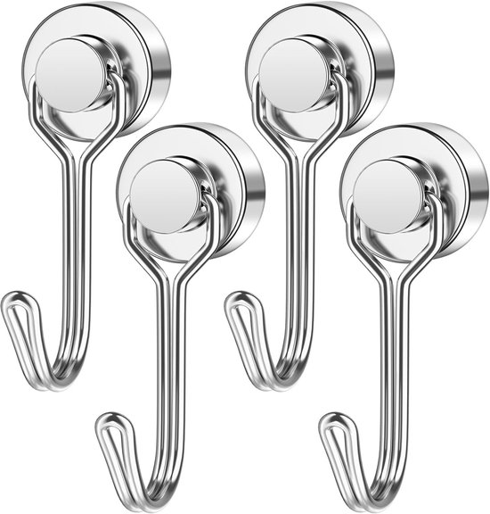 4 Magnethaken – Magnetischer Halter Aus Edelstahl Für Küche Und Werkbank