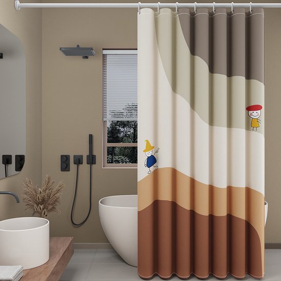 Duschvorhang Fürs Badezimmer, Wasserdichte Und Schimmelresistente Vorhänge, Wc-trennvorhang