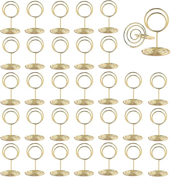 30 Tischaufhänger Für Fotos Und Notizen, Ideal Für Hochzeiten, Jubiläen Und Partys (rund)