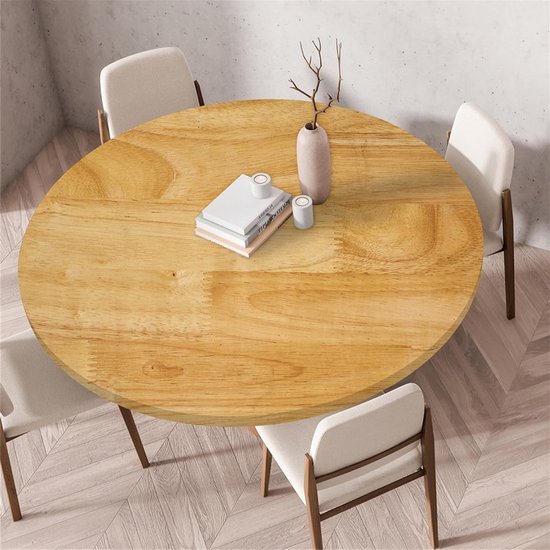 Runde Tischdecke Mit Elastischem Rand 3d-holzoptik Waschbare Tischdecke Für Den Innen Und Außenbereich Ideal Für Küche Esszimmer Und Picknick 120