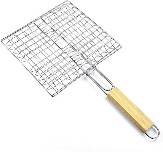 Grillbesteck-set – Hamburger-grillklemme Mit Langem Griff, 23 X 21 Cm Für 4 Hamburger
