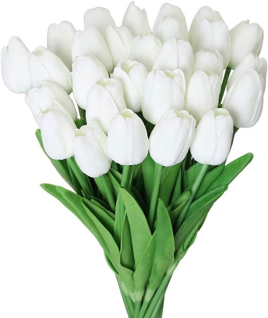 Künstlicher Tulpenstrauß – Realistisches Aussehen – Geeignet Zur Dekoration – 20 Stiele – Stil C