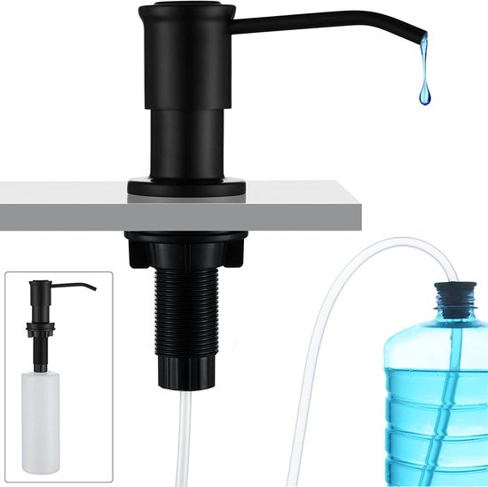 500-ml-seifenspender – Küchenseifenpumpe – Spülmittelspender – 360° Drehbarer Pumpenspender – 1,2 M Verlängerungsschlauch – Seifenspender-set