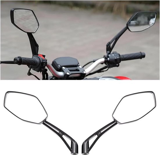 Universelle Motorradspiegel - Klare Sicht - Rückspiegel Mit Halterung - Motorrad/moped - Kunststoff.