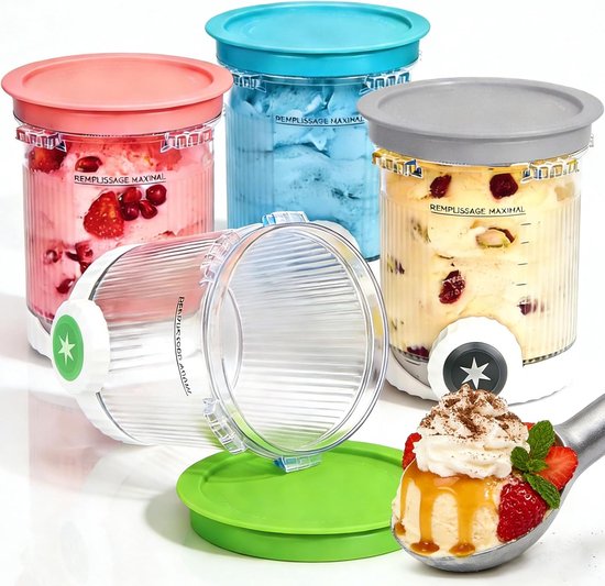 Passend Für Ninja Creami Nc700 Und Nc701, 480 Ml, Eisbehälter, Luftdichter Deckel, Bpa-frei, Spülmaschinenfest