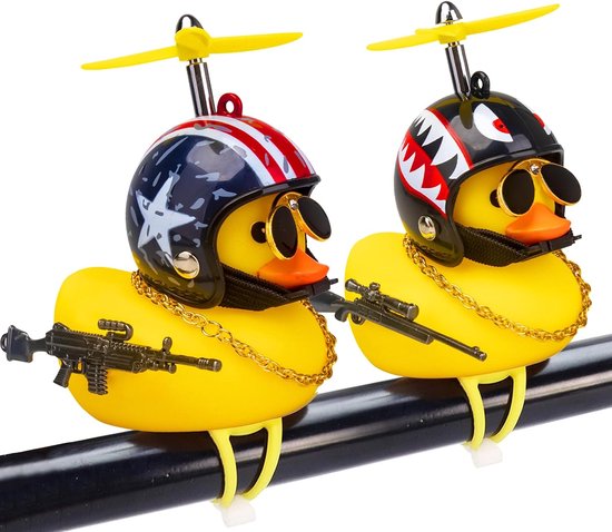 2 Stück Gummienten Als Auto-dekoration, Quetschbare Enten-armaturenbrett-dekoration, Fahrraddekoration Für Fahrradzubehör, Motorrad Und Fahrrad