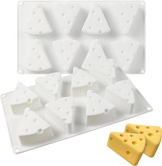 3d-käse-förmige Silikon-backformen Für Mousse-torte, 8-loch-schokoladenbackblech Für Französische Desserts, Pudding, Eiscreme Und Kerzen.
